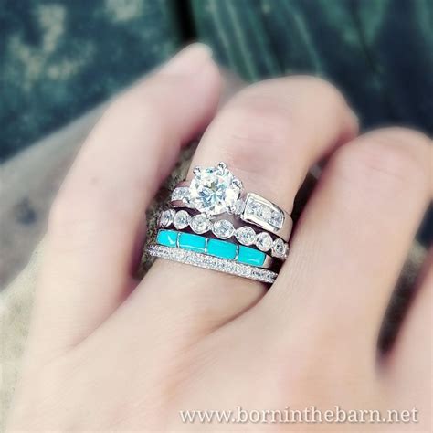 Born In The Barn Western Wedding Rings Turquoise Wedding Rings