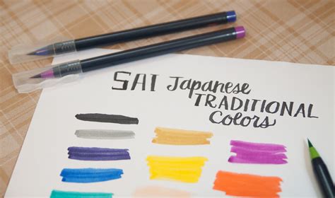 Review Akashiya Sai Watercolor Brush Pen 20 Color Set The Well