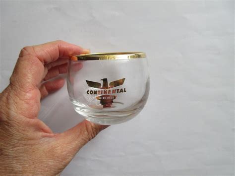 1950 S 60 S Vintage Continental Airlines Pair Of Drinking Glasses 1877519671