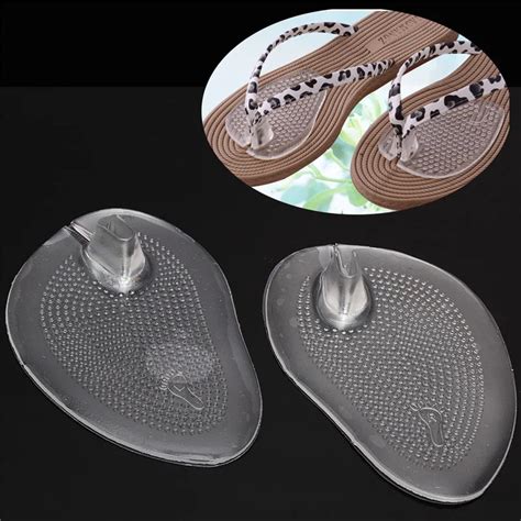 1 Pair Clear Soft Silicone Self Adhesive Shoe Pads Sandals Flip Flops Slippers Insoles Relief