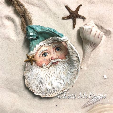 Oyster Shell Ornament Christmas Ornaments Kate Mcrostie Etsy Shell