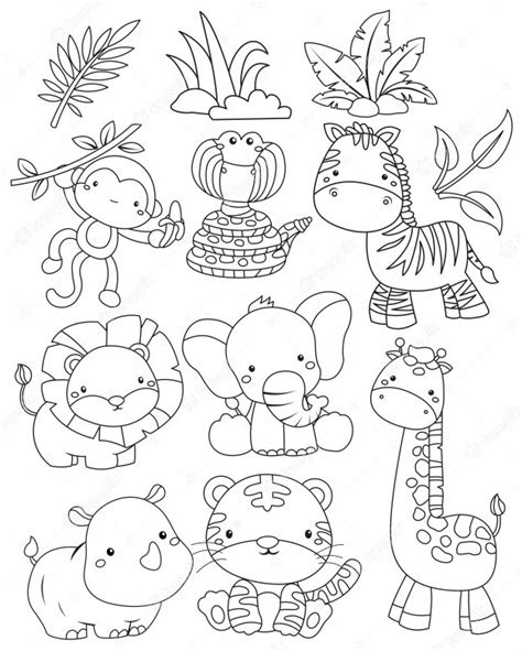 [View 45+] Dibujos Para Colorear De Animales De La Selva Tropical