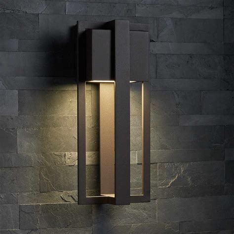 Shockoe Chocolate Bronze Outdoor Entrance Led Wall Sconce Modern Exterior Lighting Outdoor