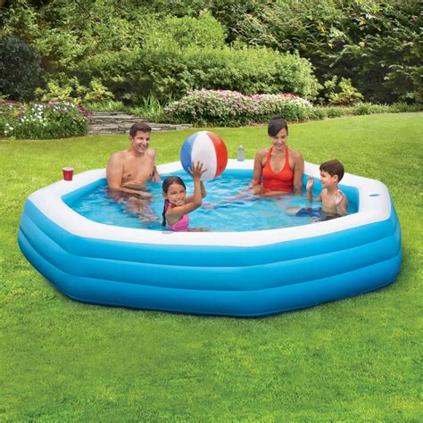 The **intex 6' easy set swimming pool** is perfect for kids ready for their first 'big kid' pool! Summer Waves Inflatable 9' Octagon Family Swimming Pool ...