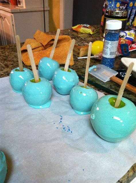 Frozen Blue Candy Apples Frozen Birthday Party Frozen Party Birthday