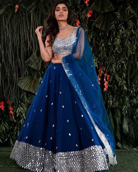 Royal Blue Bollywood Lehenga Choli For Women Trendy Foil Etsy