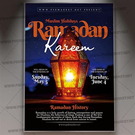 Download Ramadan Mubarak Flyer Psd Template Psdmarket Psd
