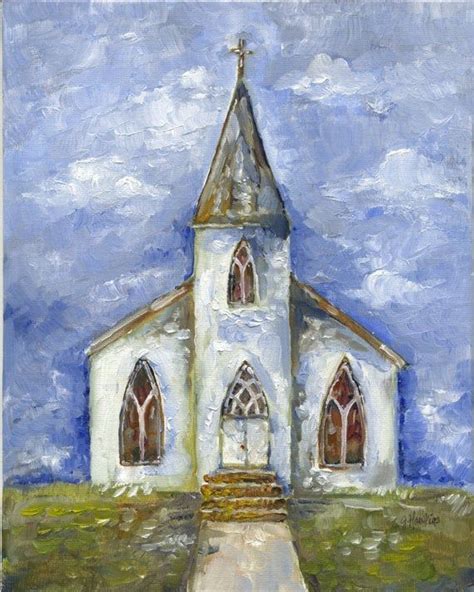 Items Similar To Church Painting On Etsy Painting Church Art Art