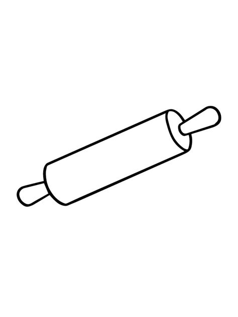 Colouring Page Rolling Pin Coloringpageca