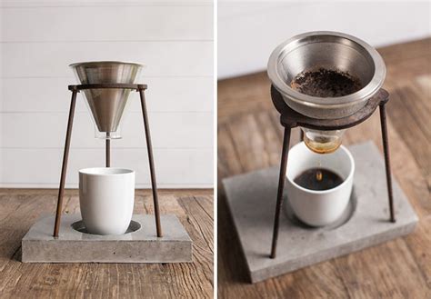 Slowly pour boiling water over coffee grounds in the filter so coffee drips into the carafe below. 15 Pour Over Coffee Stands That All You Coffee Snobs Need To Be Aware Of