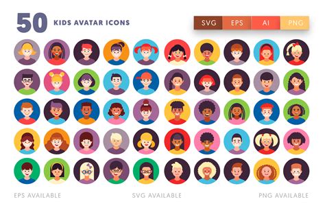 50 Kids Avatar Icons Dighital Icons Premium Icon Sets For All Your