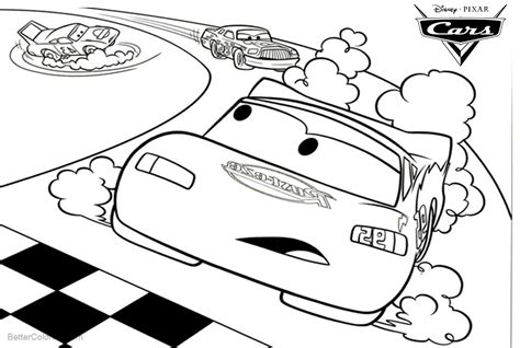 So, finally we make it and here these list of great photos and images for your inspiration and. Cars Pixar Lightning McQueen Coloring Pages Racing Line ...