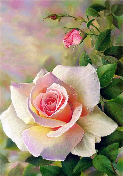 Roses Painting Розовые цветы Красивые цветы Красивые розы