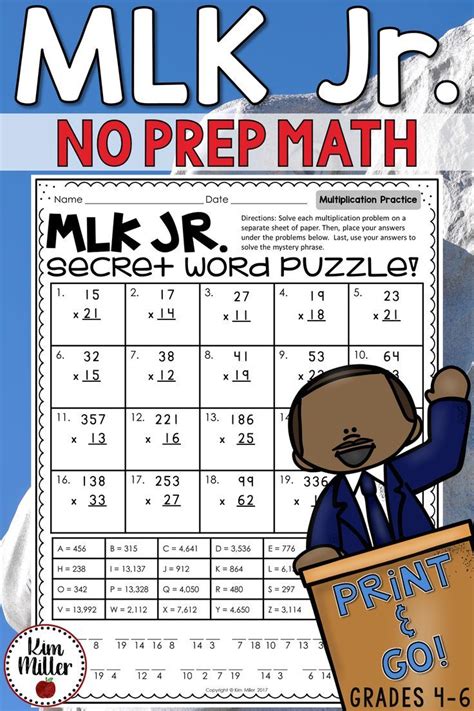 A Poster With The Words Milk Jf No Prep Math And An Image Of A Man