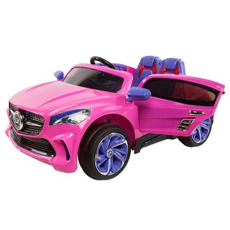 Girls pink convertible ride on sports car w battery power. Mercedes CLA Style Electric Ride On Car - Pink ...