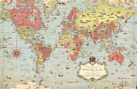 Wallpaper Tools And Accessories Old Style Vintage World Map Wallpaper