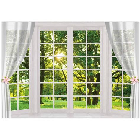 Buy Allenjoy 7x5ft Spring Window Scenery Photography Backdrop White