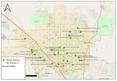 Gis Map Of Marana School District Download Scientific Diagram