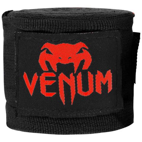 Venum Kontact Boxing Hand Wraps Bandage 400cm Black Red Fightwear