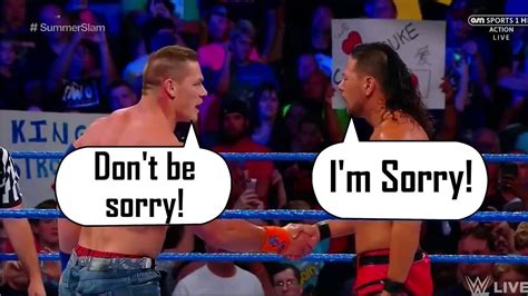 Must Watch Shinsuke Nakamura Says Sorry To John Cena