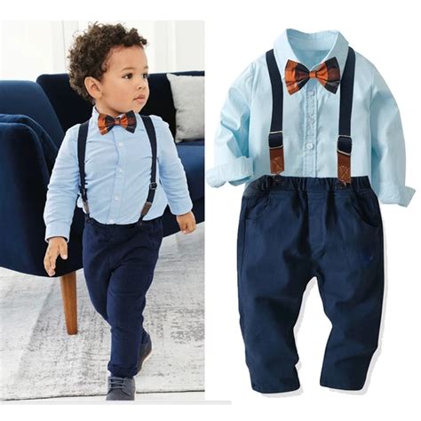 Children Clothing Boys Set Toddler Boy Gentleman Suit Long Sleeve Kids