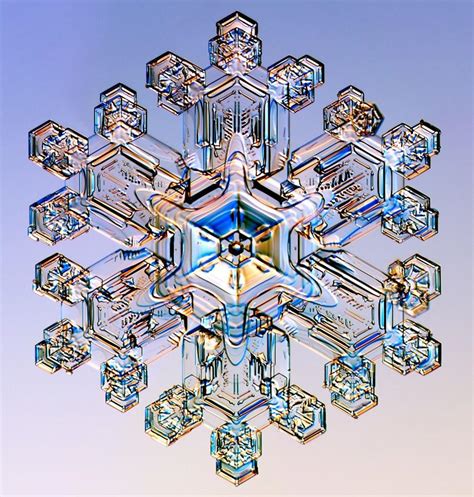 Perfectly Hexagonal Snowflake The Way Snowflakes Grow Depends Strongly