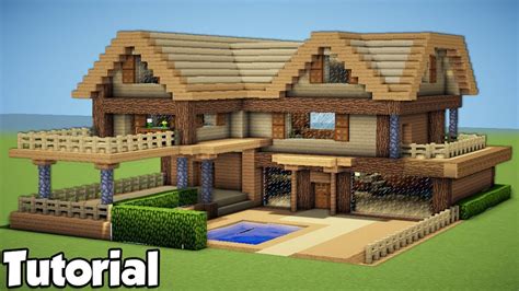 Do you love survival big white slabs sit atop of sections made of varying materials and colours such as acacia wood, pastel pinks and deep muted browns. Minecraft: How to Build a Large Wooden House - Tutorial ...