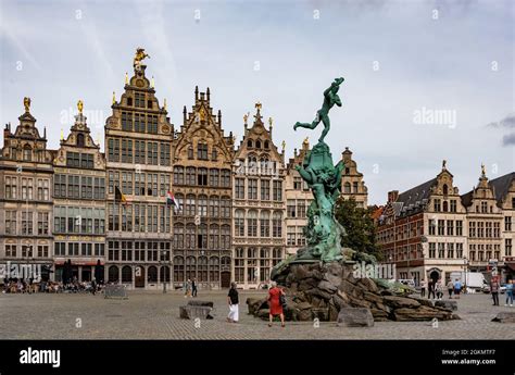 Grote Markt Antwerp Belgium Stock Photo Alamy