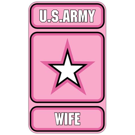 Us Army Wife Pink Sticker