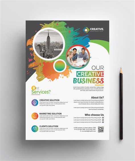Colorful Print Flyer Template · Graphic Yard Graphic Templates Store