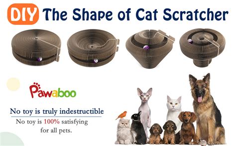 Pawaboo Cat Scratcher Lounge Bed Multifunctional Collapsible High