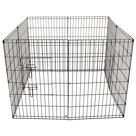 8 Panel Metal Pet Dog Animal Exercise Playpen Fence Enclosure Cage