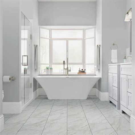 Need a floor ready to stand up to the toughest challenges? $3.58sf SMARTCORE Pro 8-piece 12-in x 24-in Gardena Marble Locking Vinyl Tile at Lowes.com ...