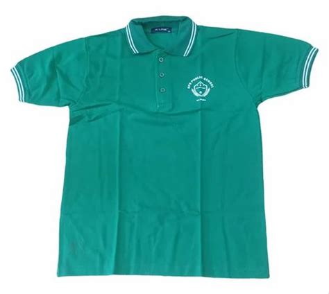 Summer Cotton Boys School Uniform T Shirt Size Medium At Rs 200piece