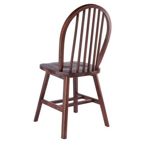 Windsor 2 Pc Chair Set Walnut Winsome Wood