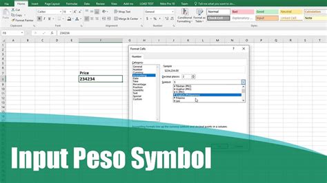It shows the exchange rate of the two currencies conversion. How to Input Philippine Peso Symbol in Excel - YouTube