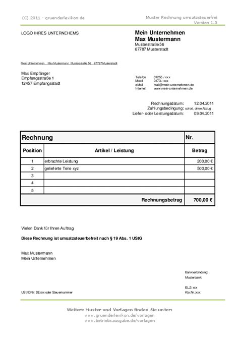 Sari november 10, 2018 beachten no comments. Kleinunternehmer schreiben Rechnungen anders