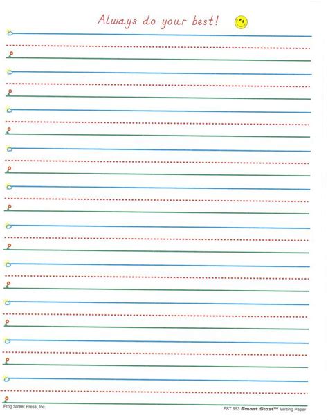 Lined Paper For Second Graders