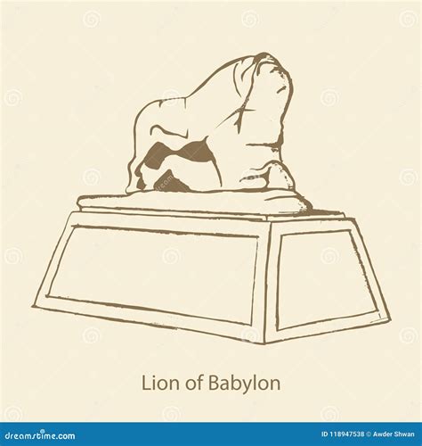 Lion Of Babylon Stock Illustration Illustration Of Mythology 118947538