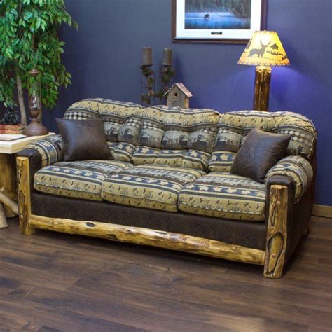 Maybe you would like to learn more about one of these? Beartooth Aspen Upholstered Log Sleeper Sofa | Cabin ...