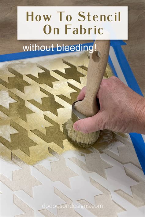 How To Stencil On Fabric Without Bleeding Do Dodson Designs