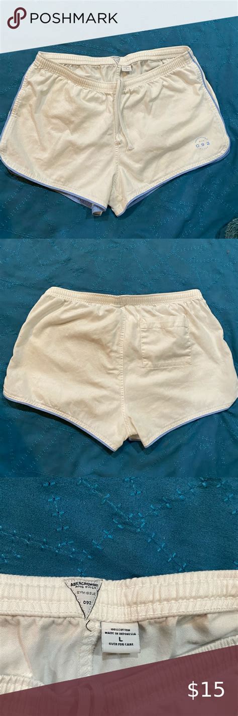 Abercrombie And Fitch Gym Issue 092 White Shorts Abercrombie And Fitch Shorts White Shorts