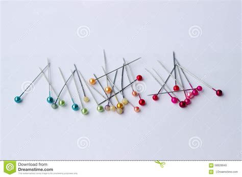Colorful Of Pins Stock Photo Image Of Textileindustry 58928940