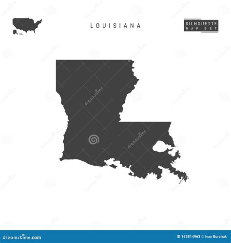 Louisiana Us State Vector Map Isolated On White Background High