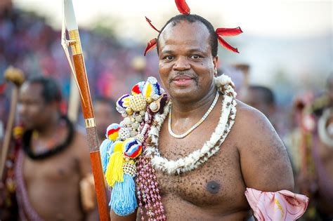 Portrait Of King Mswati Iii At The Reed Dance In Swaziland Edwin