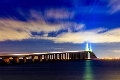 The Skyway Bridge At Night Commercial Photographer In Jacksonville