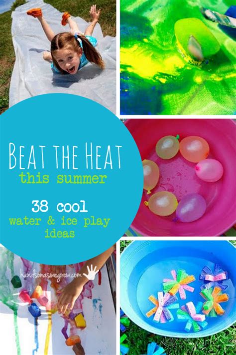 Various Pictures With The Words Beat The Heat In Blue Green And Yellow