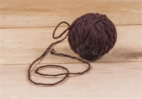 Wool Ball Stock Image Image Of Needlework Plank Random 49635509