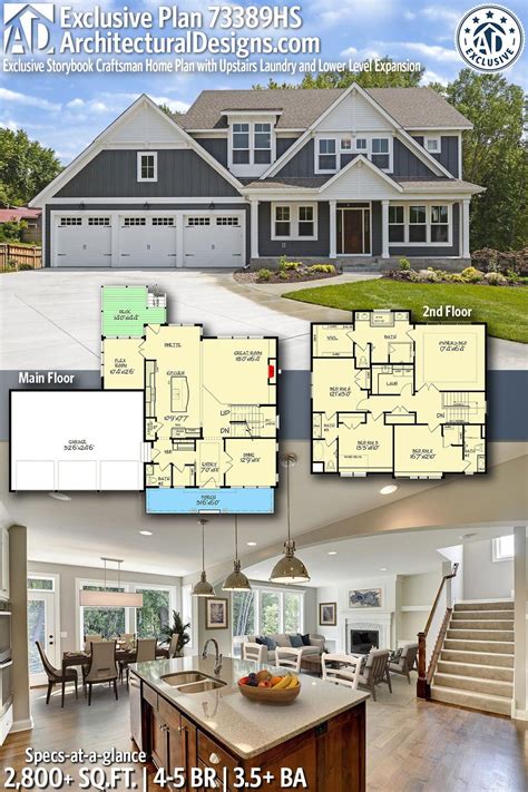 Plan Hs Exclusive Storybook Craftsman Home Plan With Upstairs