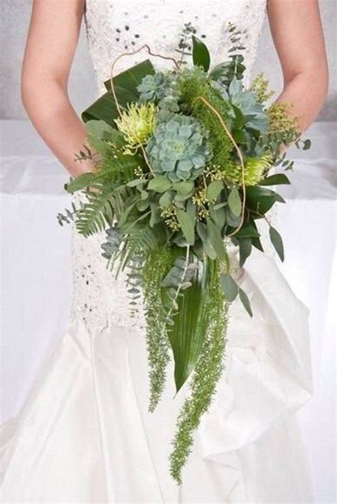 30 Greenery Wedding Ideas Diy Cascading Bridal Bouquets With